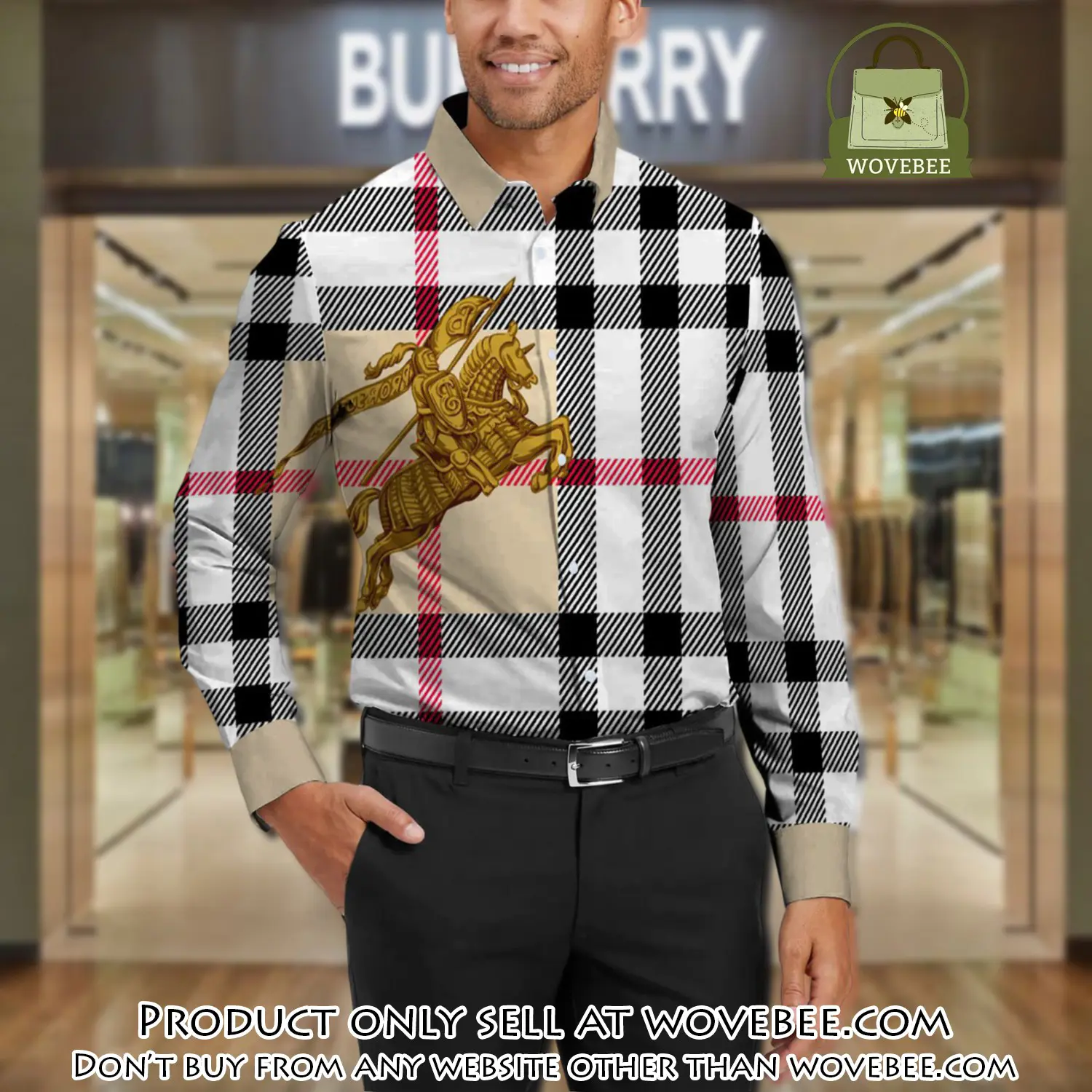 Burberry long sleeves button down shirt for elegant men lsb1003 wvb1044750